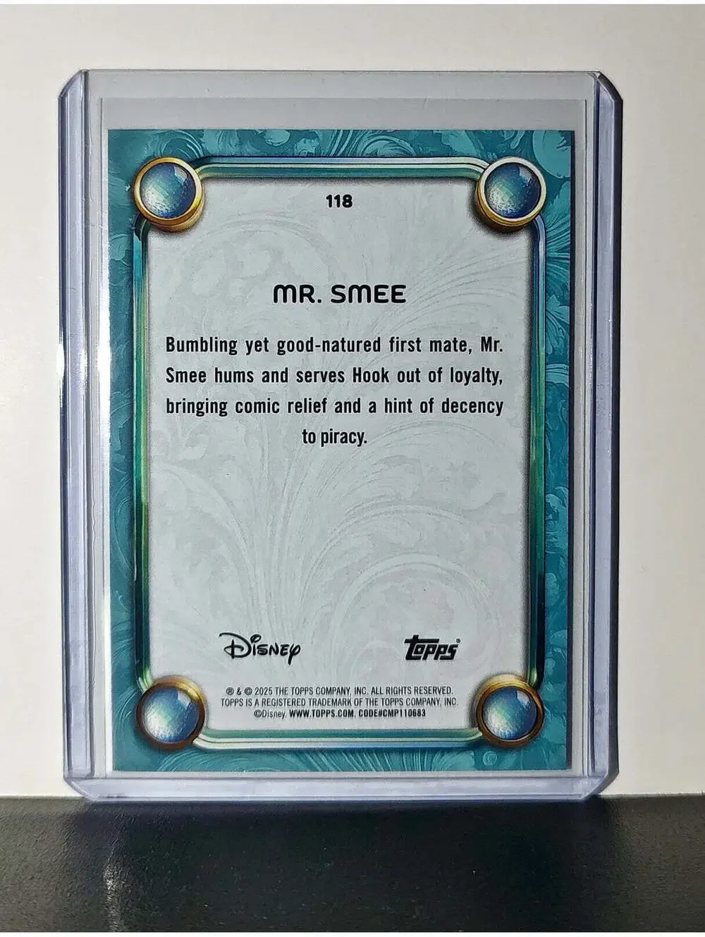 Mr. Smee 2025 Topps Disney Wonder #118 Diamond Card Peter Pan